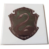 Slytherin House Shield 4.25" Ceramic Coaster the-muggle-hut.myshopify.com