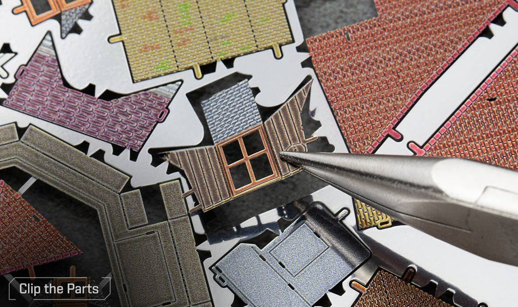 Harry Potter - The Burrow in Color Metal Earth DIY 3D Model Kit