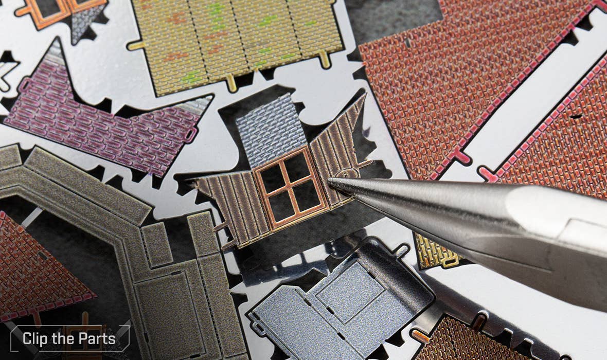 Harry Potter - The Burrow in Color Metal Earth DIY 3D Model Kit