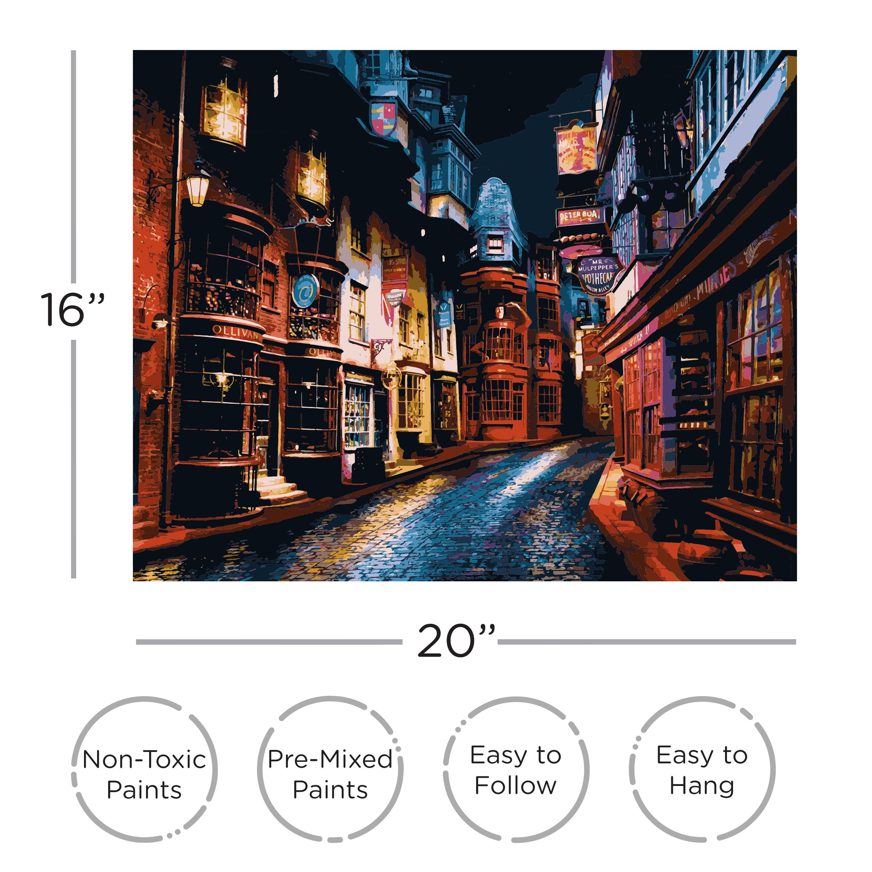 Harry Potter Diagon Alley Art by Numbers