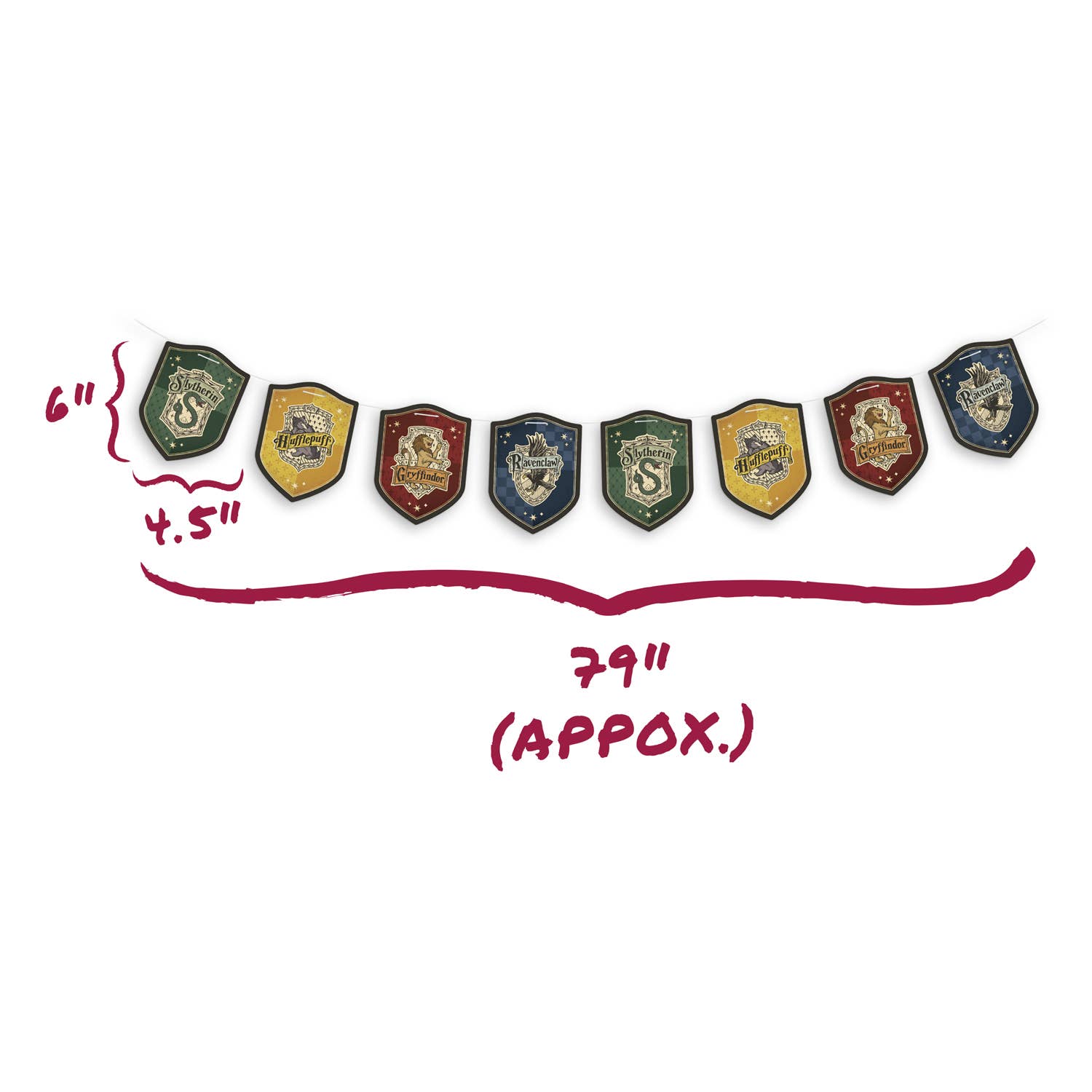 Harry Potter Hogwarts House Pride Hanging Cardstock Banners