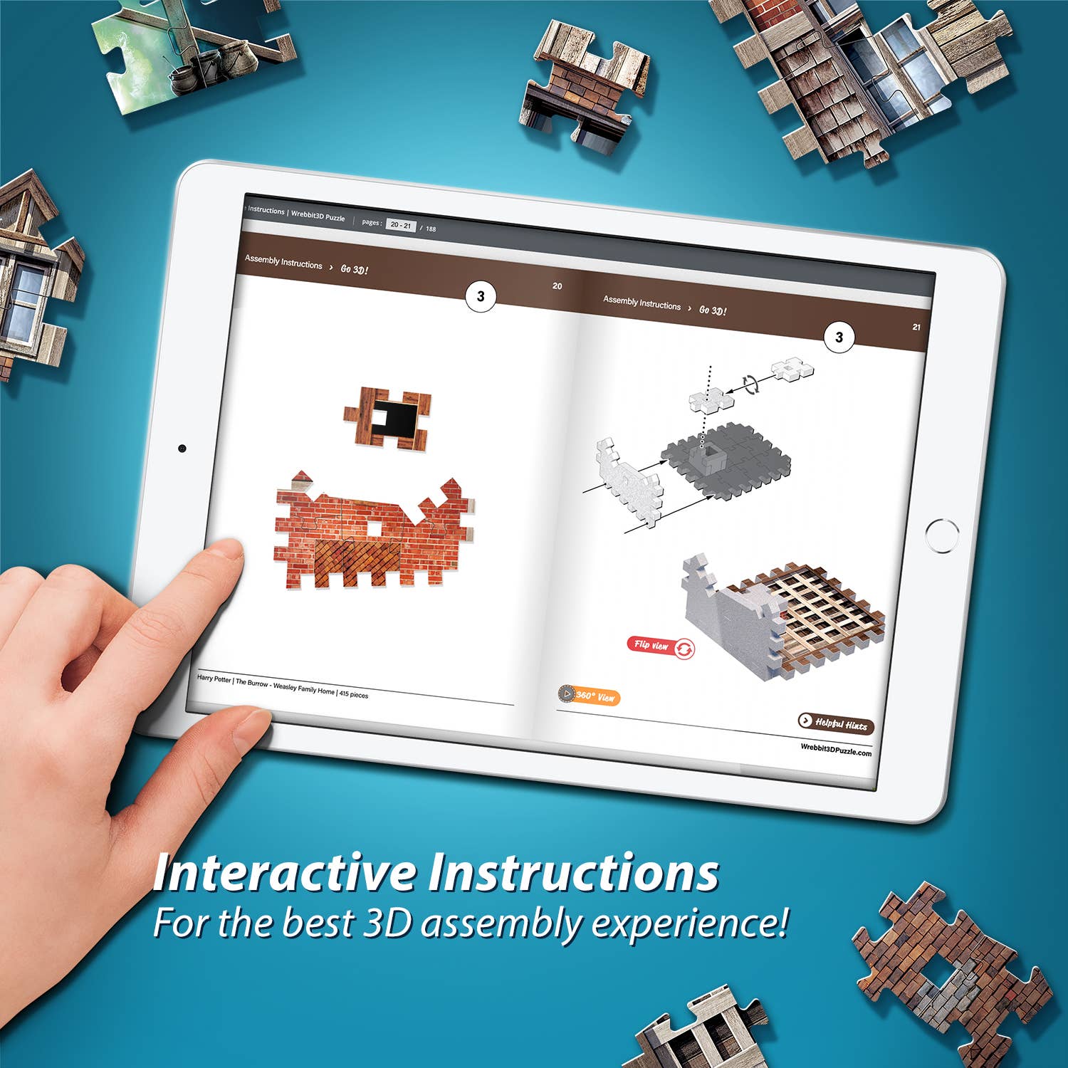 The Burrow - Weasley Family Home 3D Jigsaw Puzzle