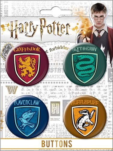 Harry Potter ST Crests 4 Button Set