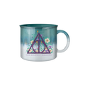 Harry Potter The Deathly Hallows Reactive Glaze Ceramic Camper Mug, 20 Ounces