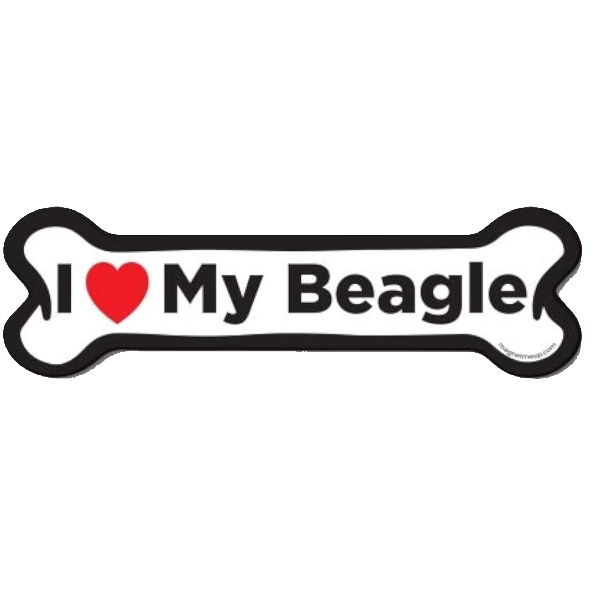 I Love My Breed Bone Shaped Pet Magnet