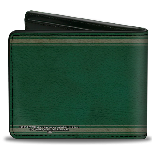 Bi-Fold Wallet - Slytherin Crest Stripe