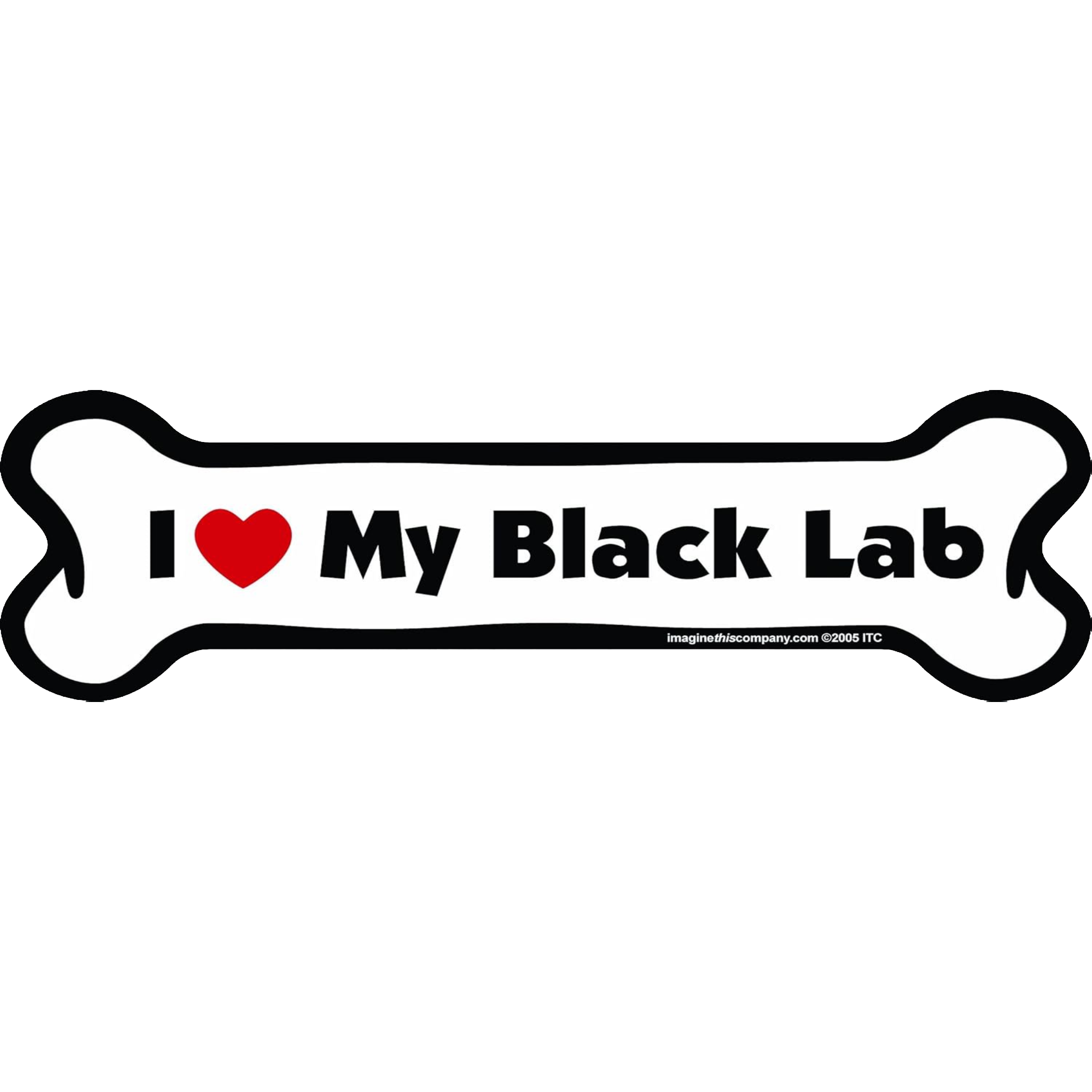 I Love My Breed Bone Shaped Pet Magnet
