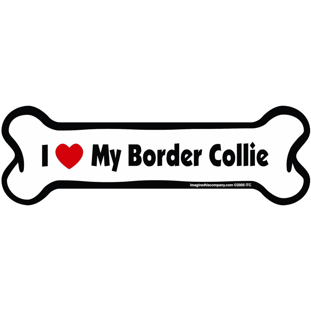 I Love My Breed Bone Shaped Pet Magnet