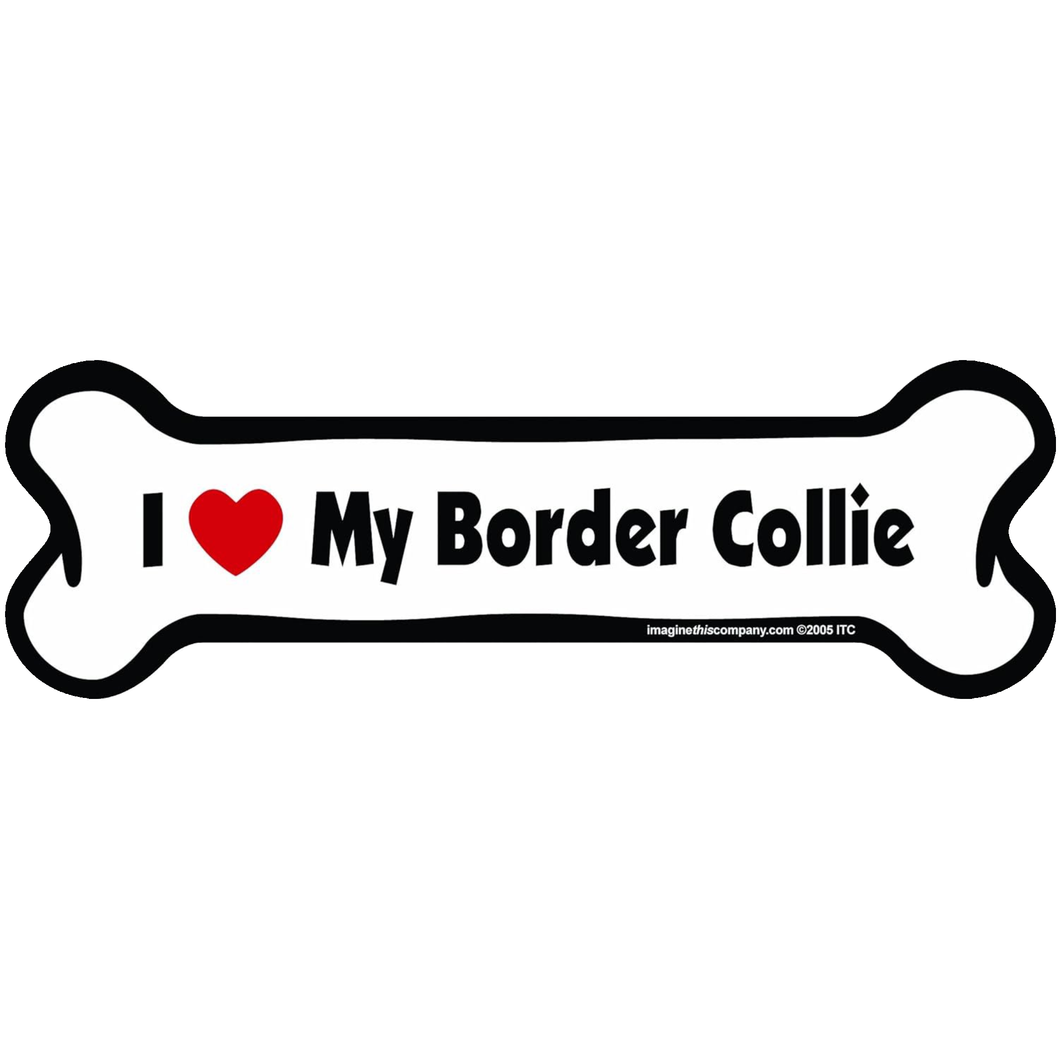 I Love My Breed Bone Shaped Pet Magnet