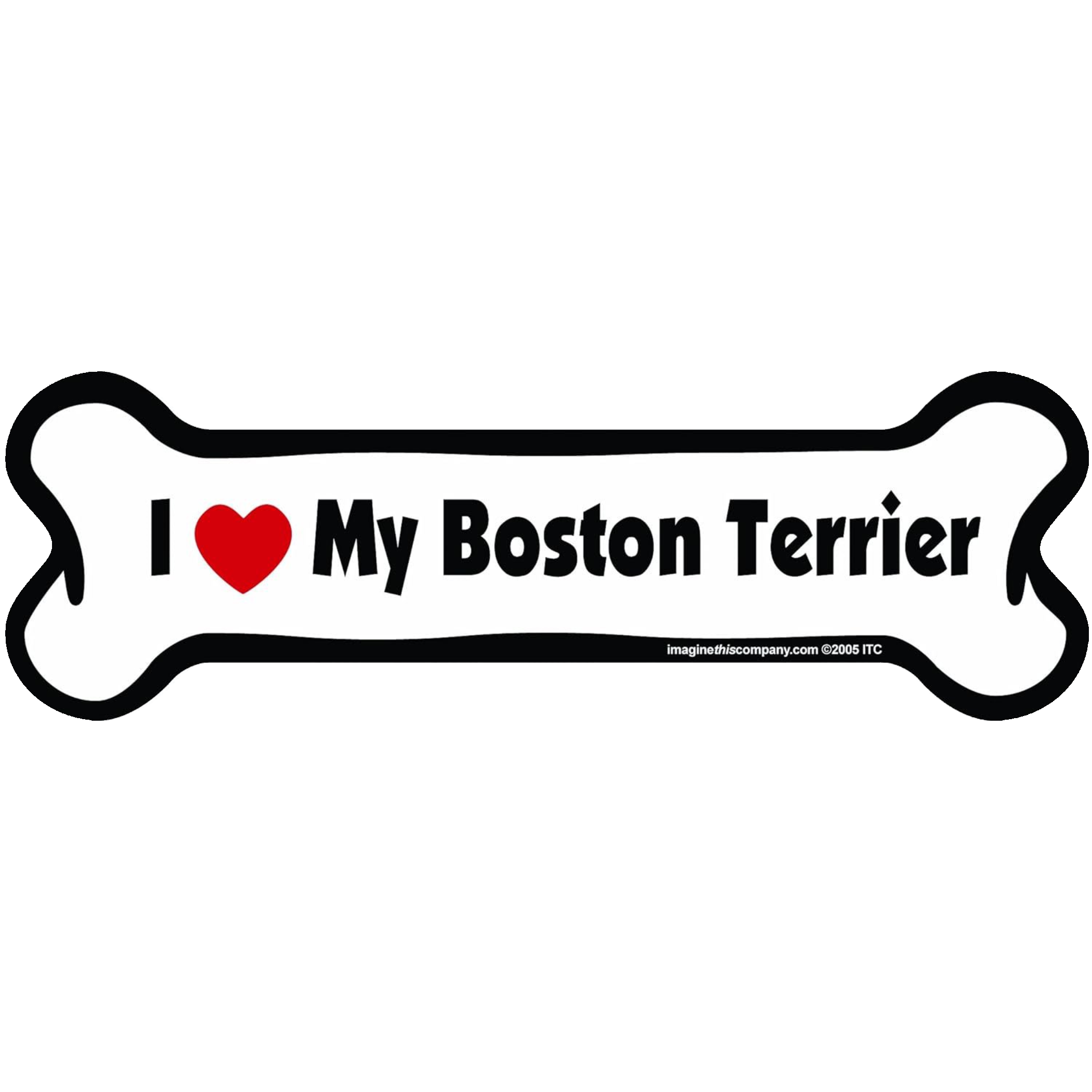 I Love My Breed Bone Shaped Pet Magnet
