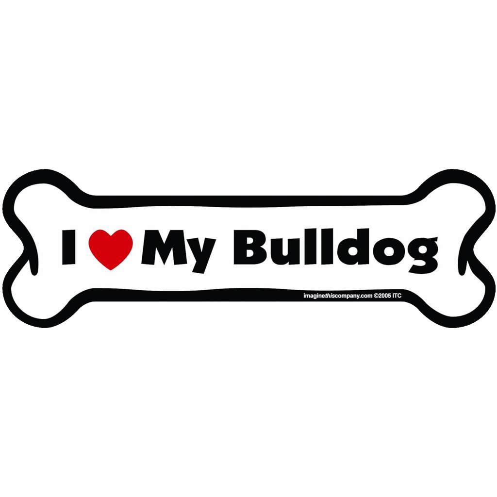 I Love My Breed Bone Shaped Pet Magnet