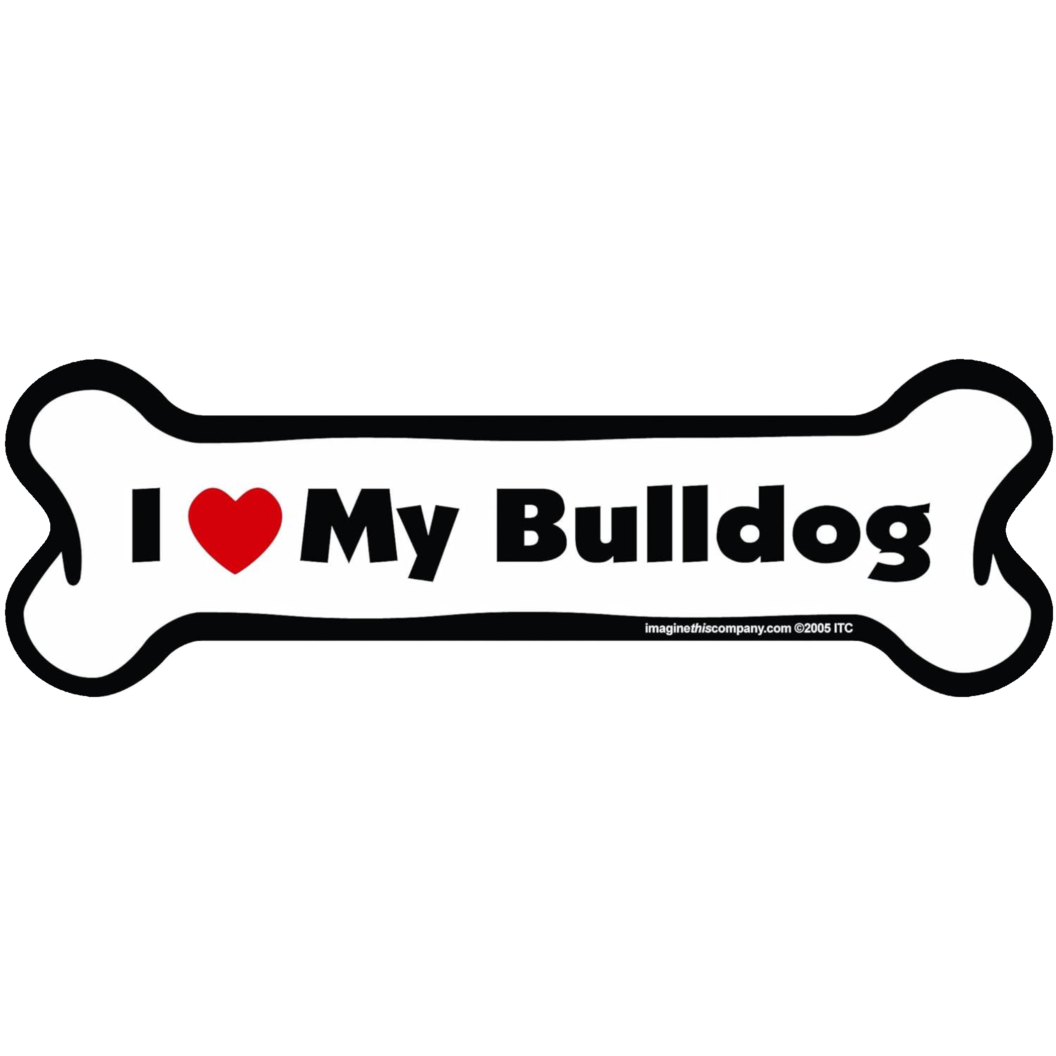 I Love My Breed Bone Shaped Pet Magnet