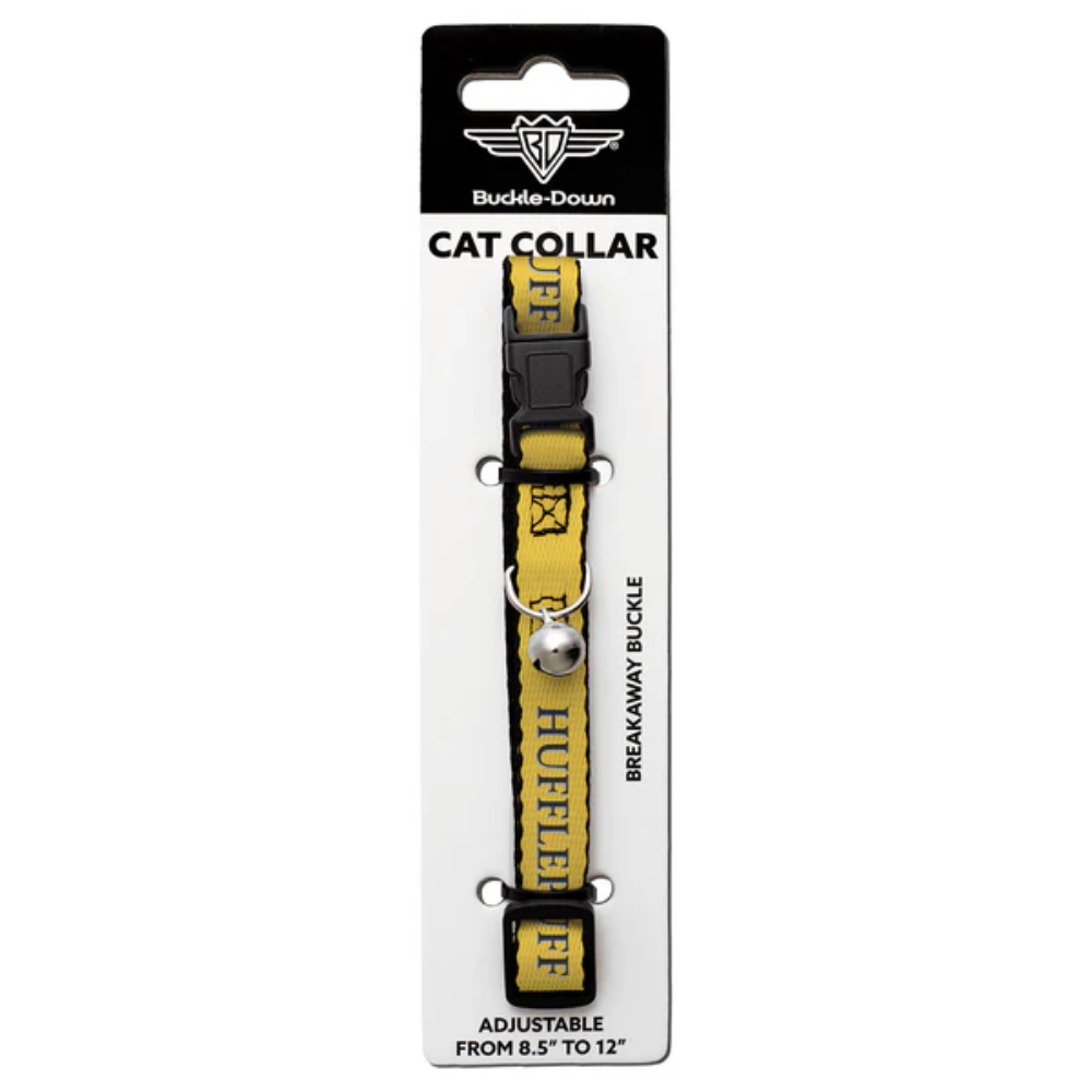 Cat Collar Breakaway with Bell - Harry Potter HUFFLEPUFF & Crest Yellow/Black