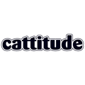 Word 'cattitude' in black text on a white background