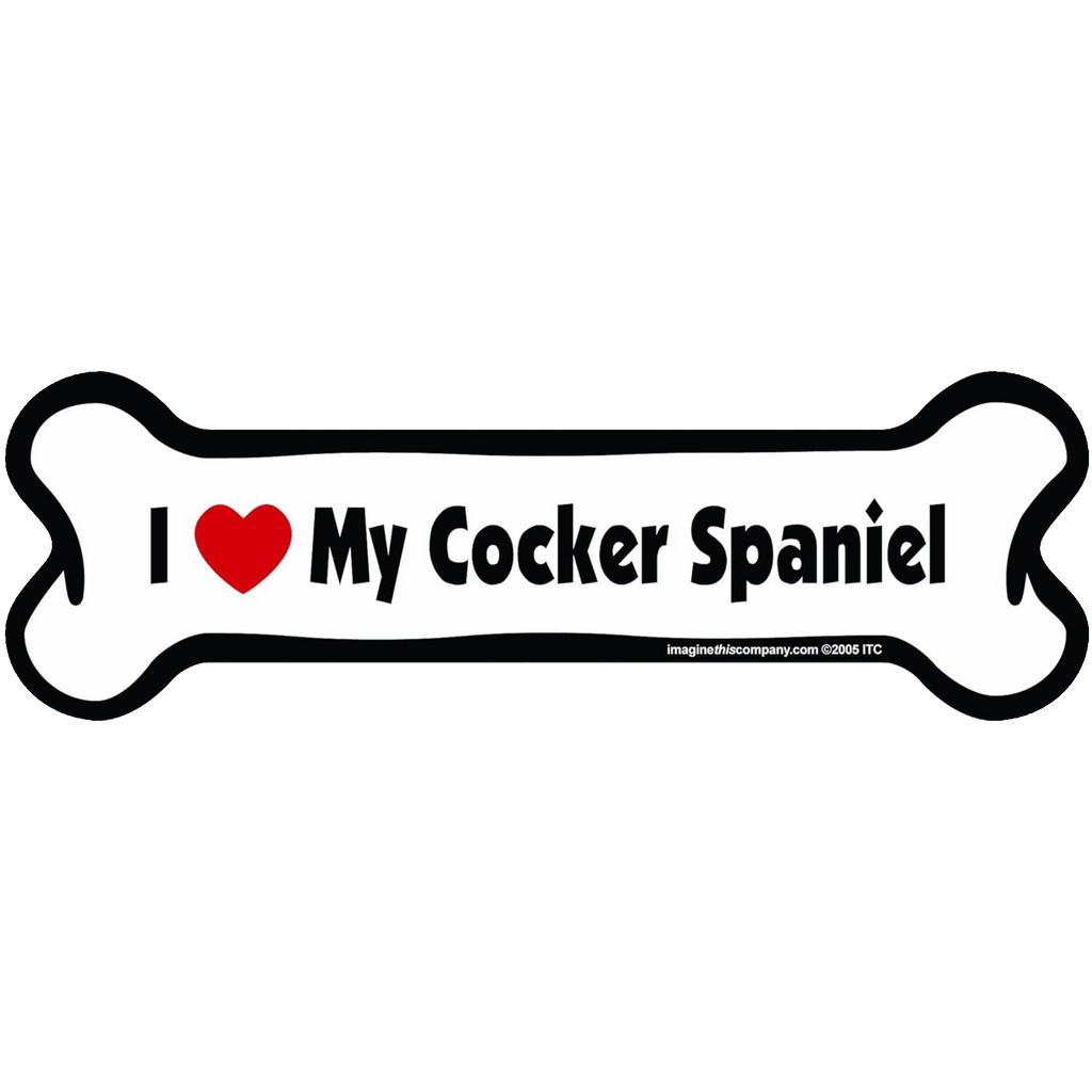 I Love My Breed Bone Shaped Pet Magnet