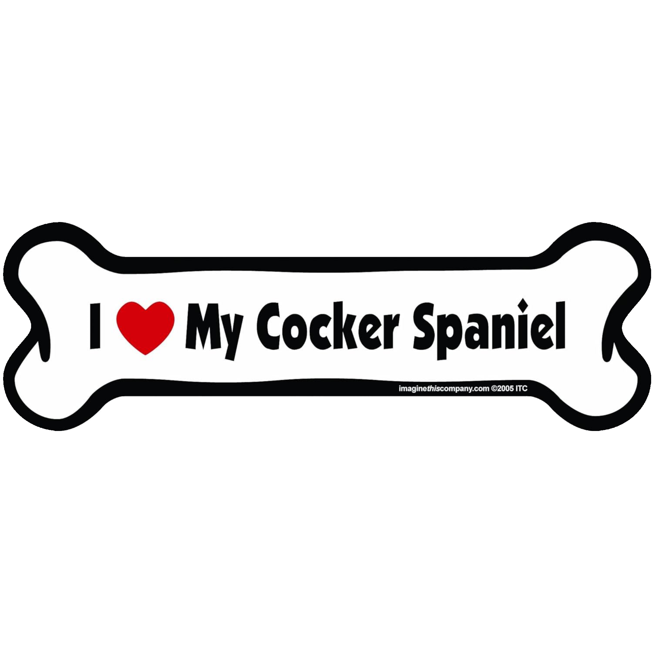 I Love My Breed Bone Shaped Pet Magnet