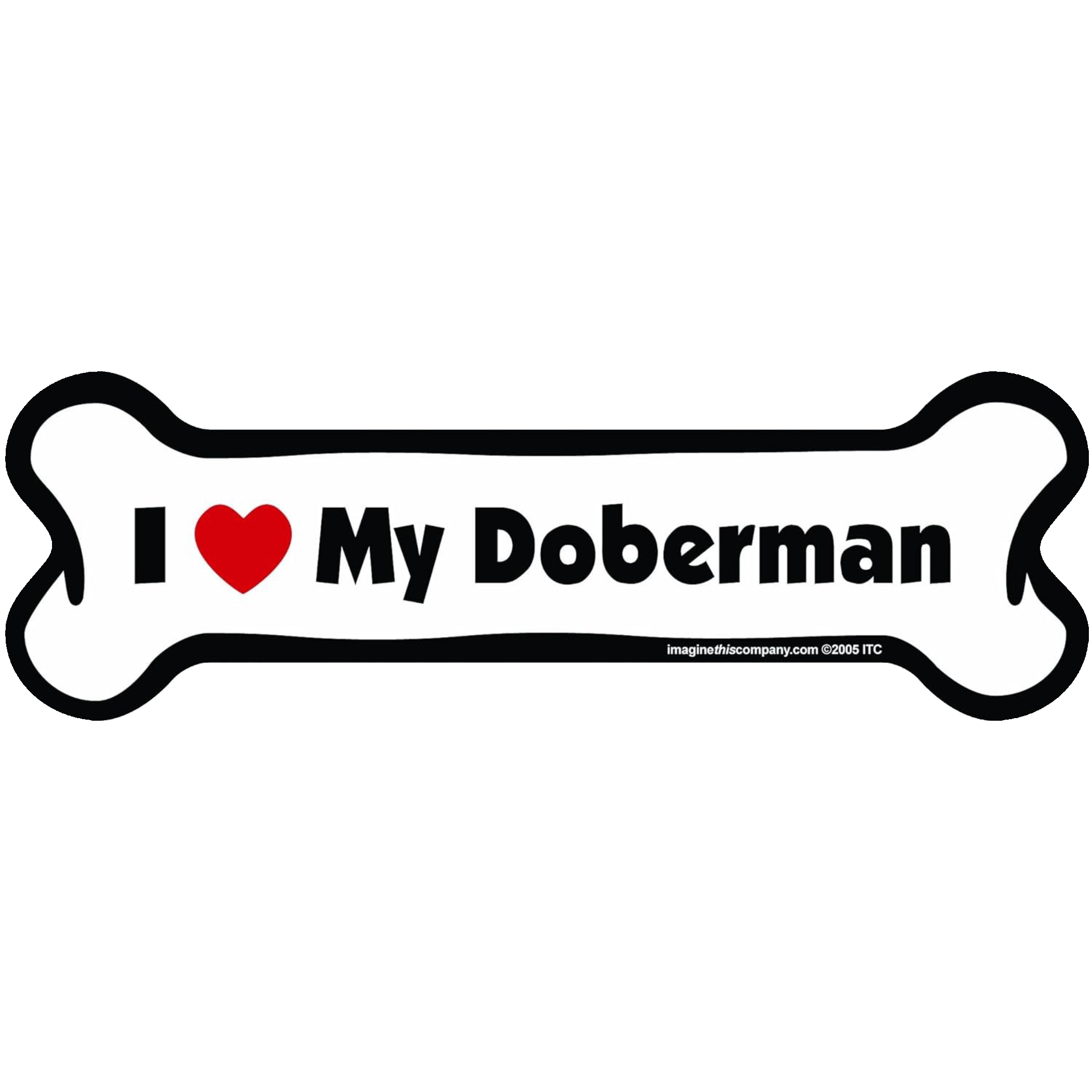 I Love My Breed Bone Shaped Pet Magnet
