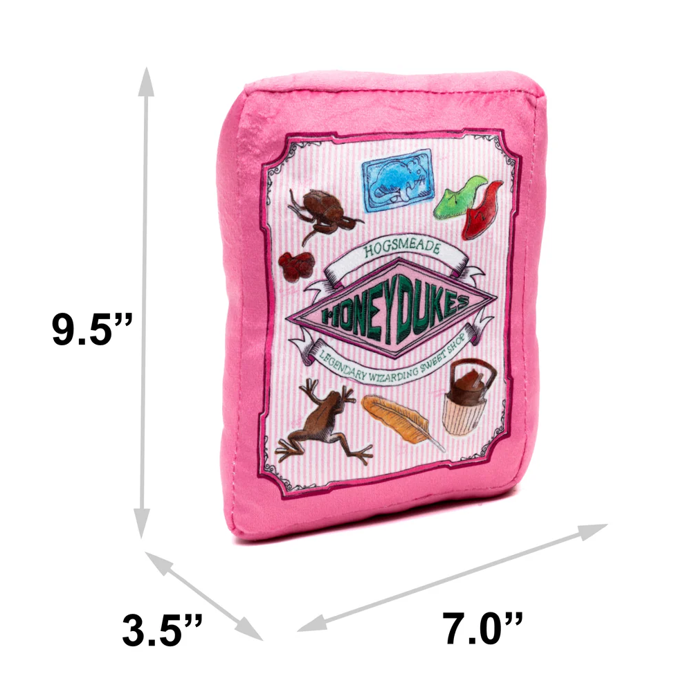 Dog Toy Squeaker Plush - Harry Potter Honeydukes Sweet Shop Candy Box Replica