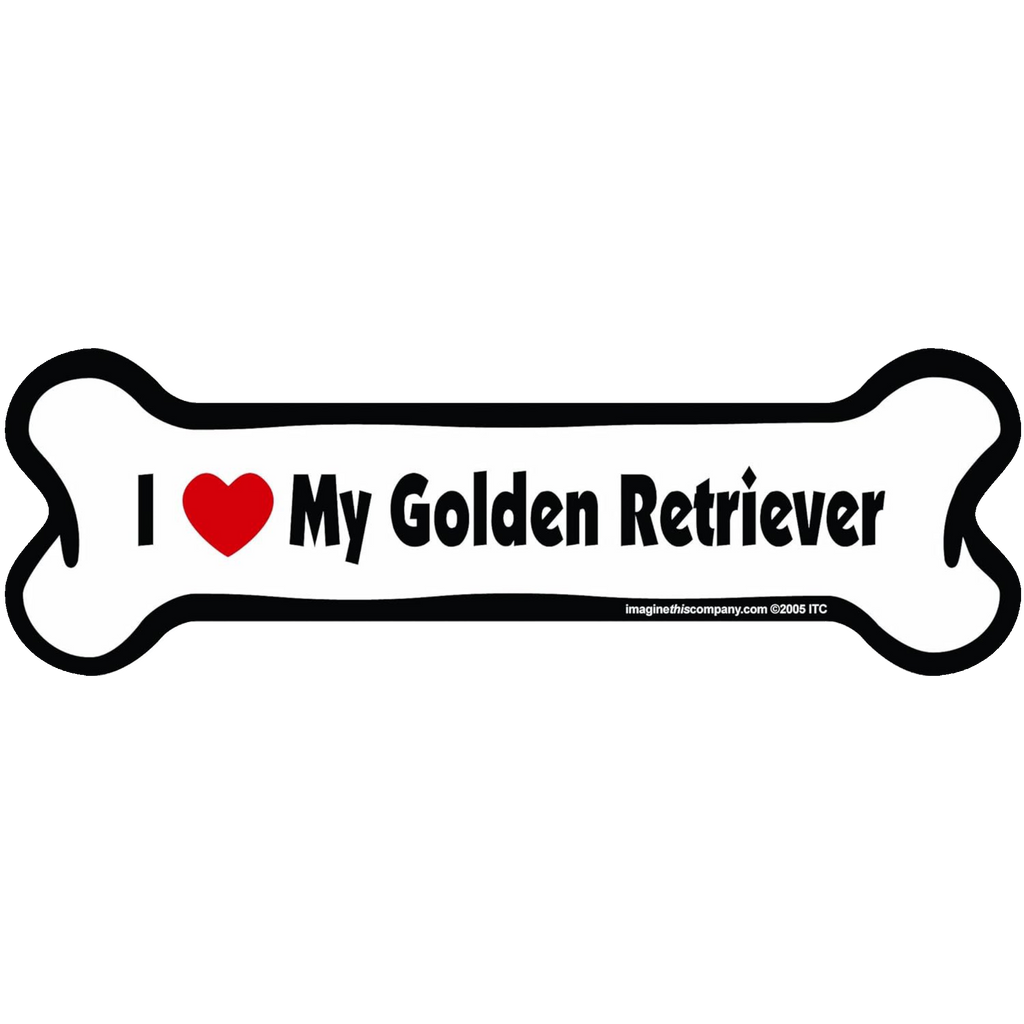 I Love My Breed Bone Shaped Pet Magnet