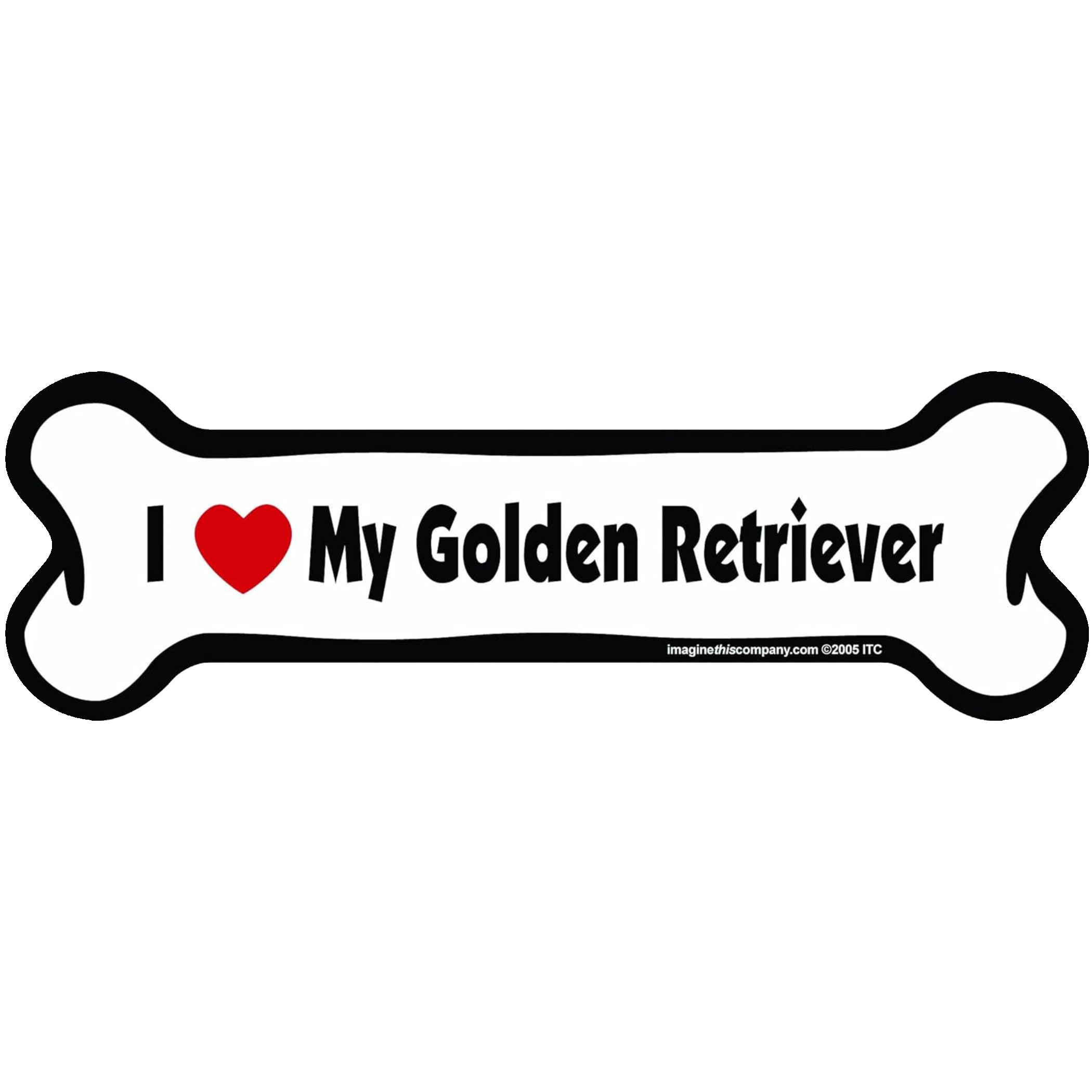 I Love My Breed Bone Shaped Pet Magnet