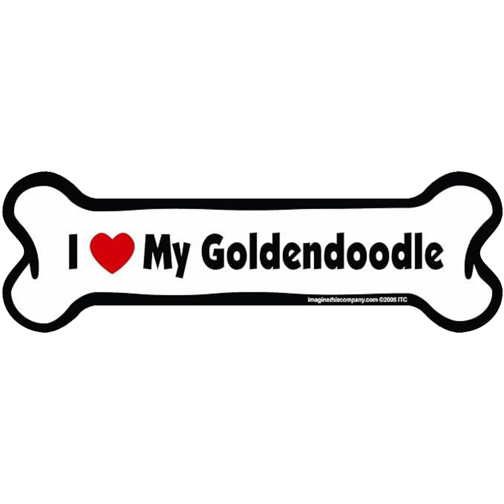 I Love My Breed Bone Shaped Pet Magnet