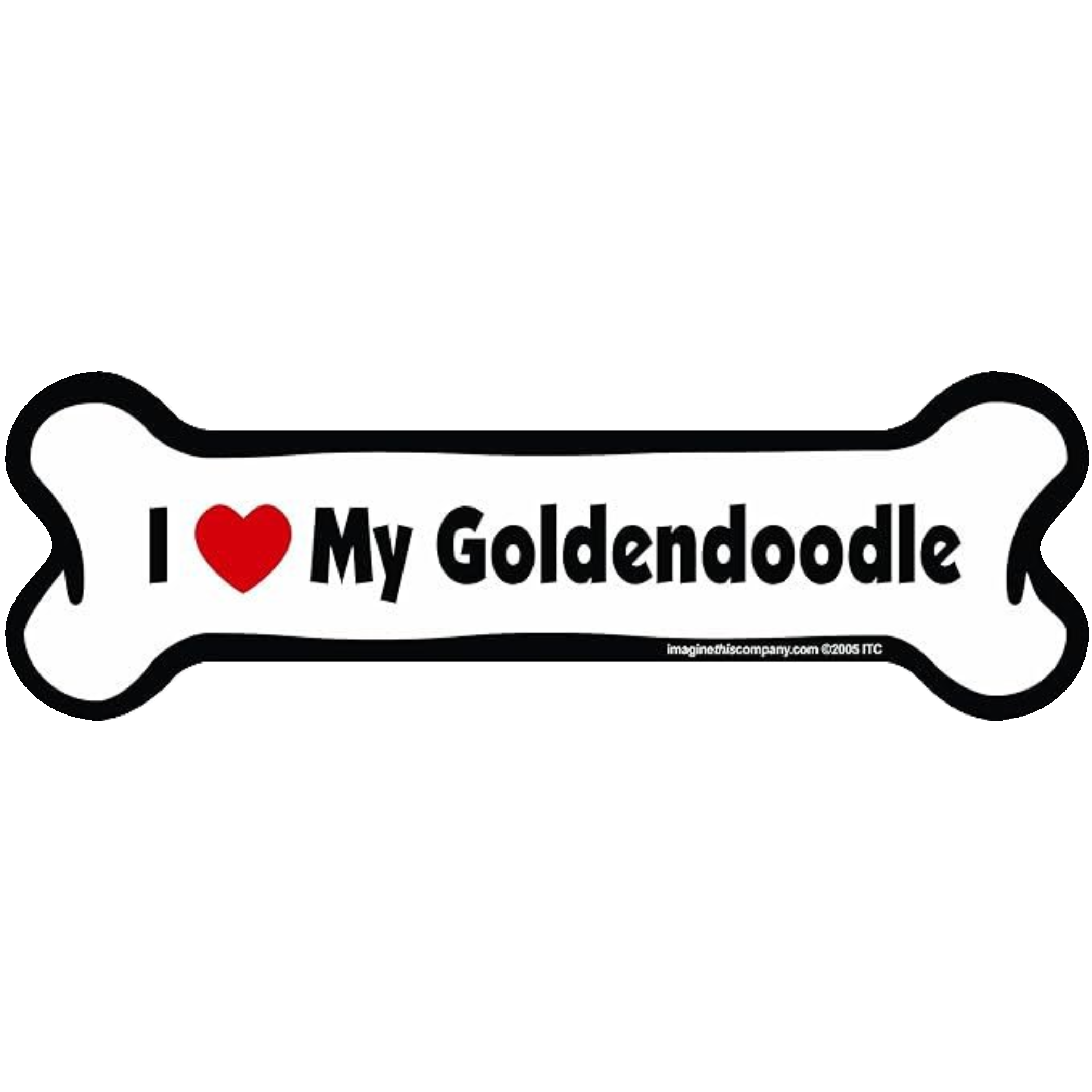 I Love My Breed Bone Shaped Pet Magnet