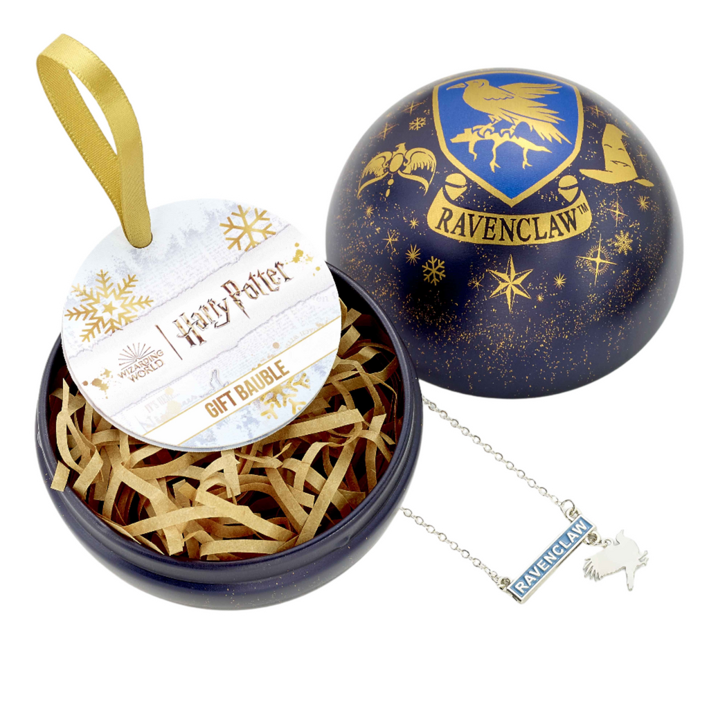 Harry Potter Ravenclaw gift bauble with necklace on a transparent background