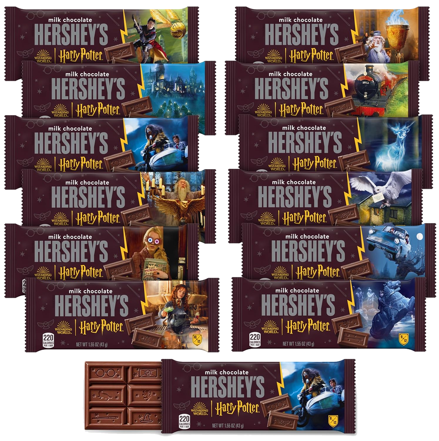3 pack Hershey Milk Chocolate Harry Potter Candy Bars