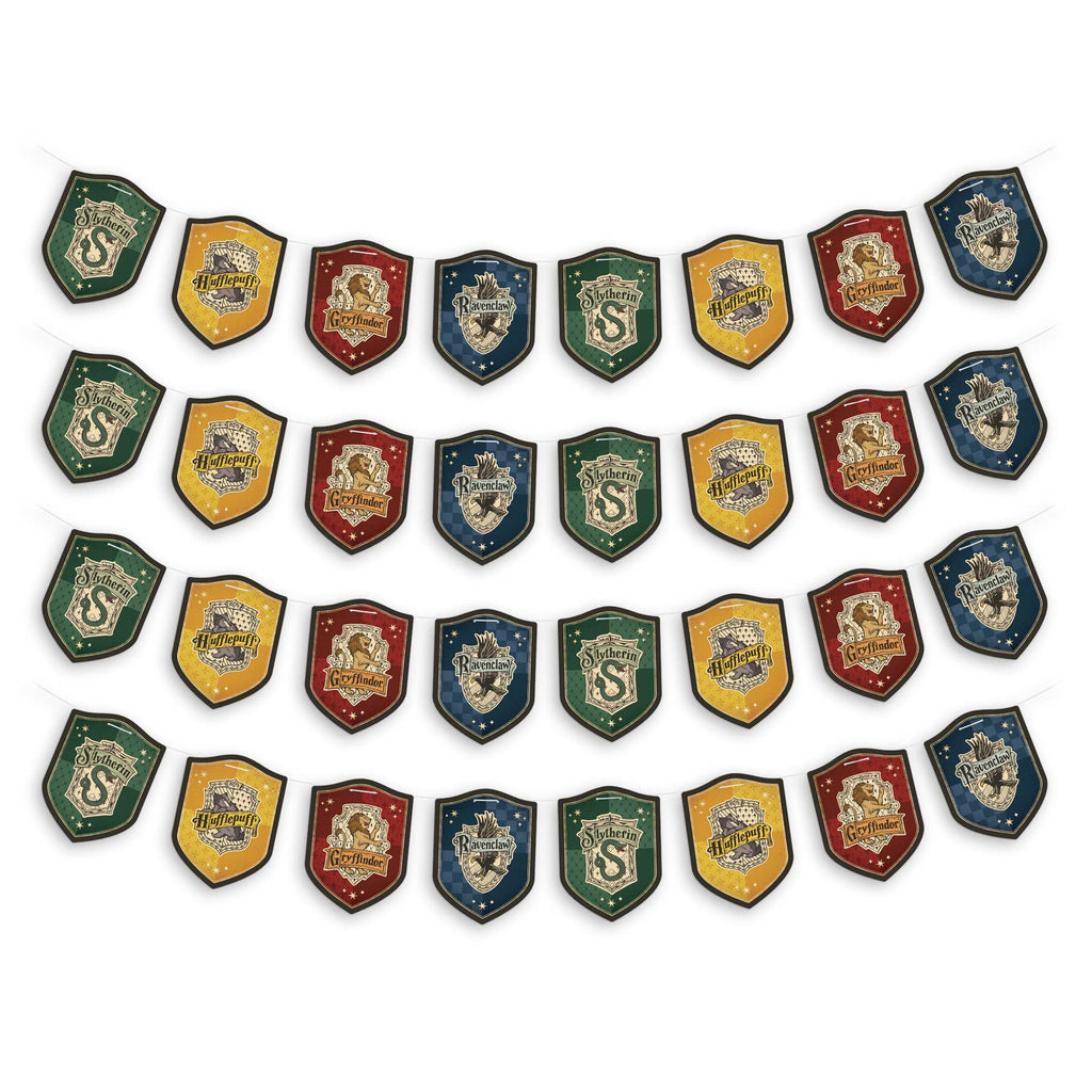 Set of 24 Harry Potter-themed badges on a white background