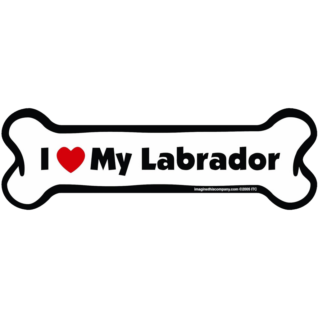 I Love My Breed Bone Shaped Pet Magnet