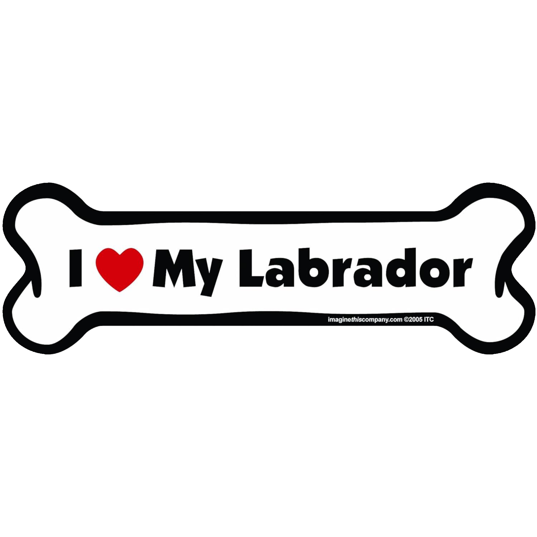 I Love My Breed Bone Shaped Pet Magnet