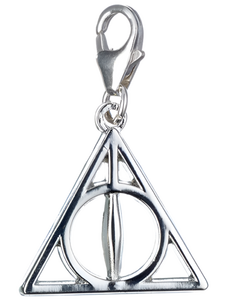 Silver 'Deathly Hallows' pendant on a transparent  background