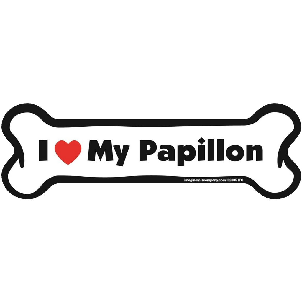 I Love My Breed Bone Shaped Pet Magnet