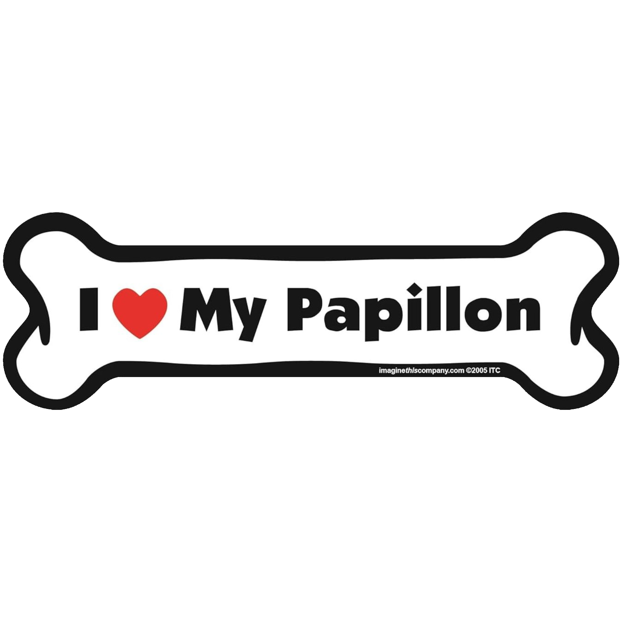 I Love My Breed Bone Shaped Pet Magnet