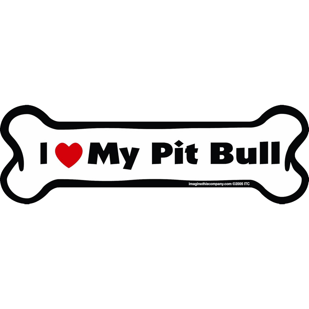 I Love My Breed Bone Shaped Pet Magnet