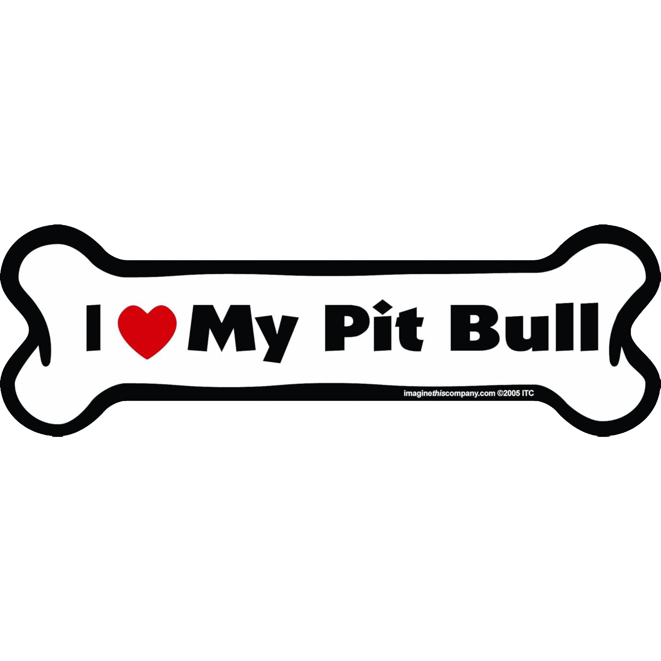 I Love My Breed Bone Shaped Pet Magnet