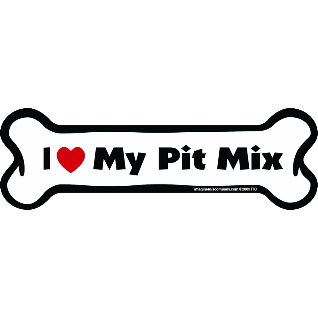 I Love My Breed Bone Shaped Pet Magnet