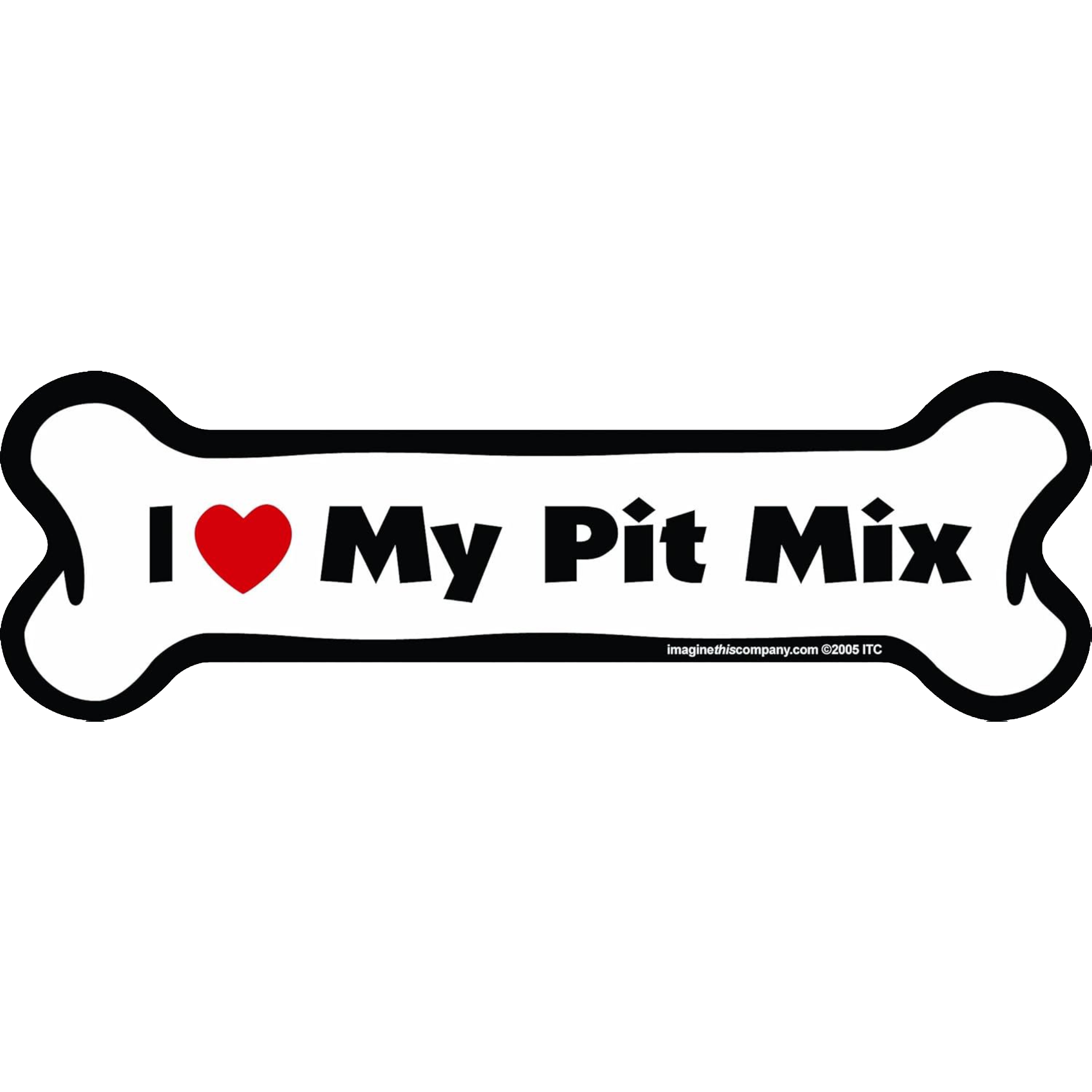 I Love My Breed Bone Shaped Pet Magnet