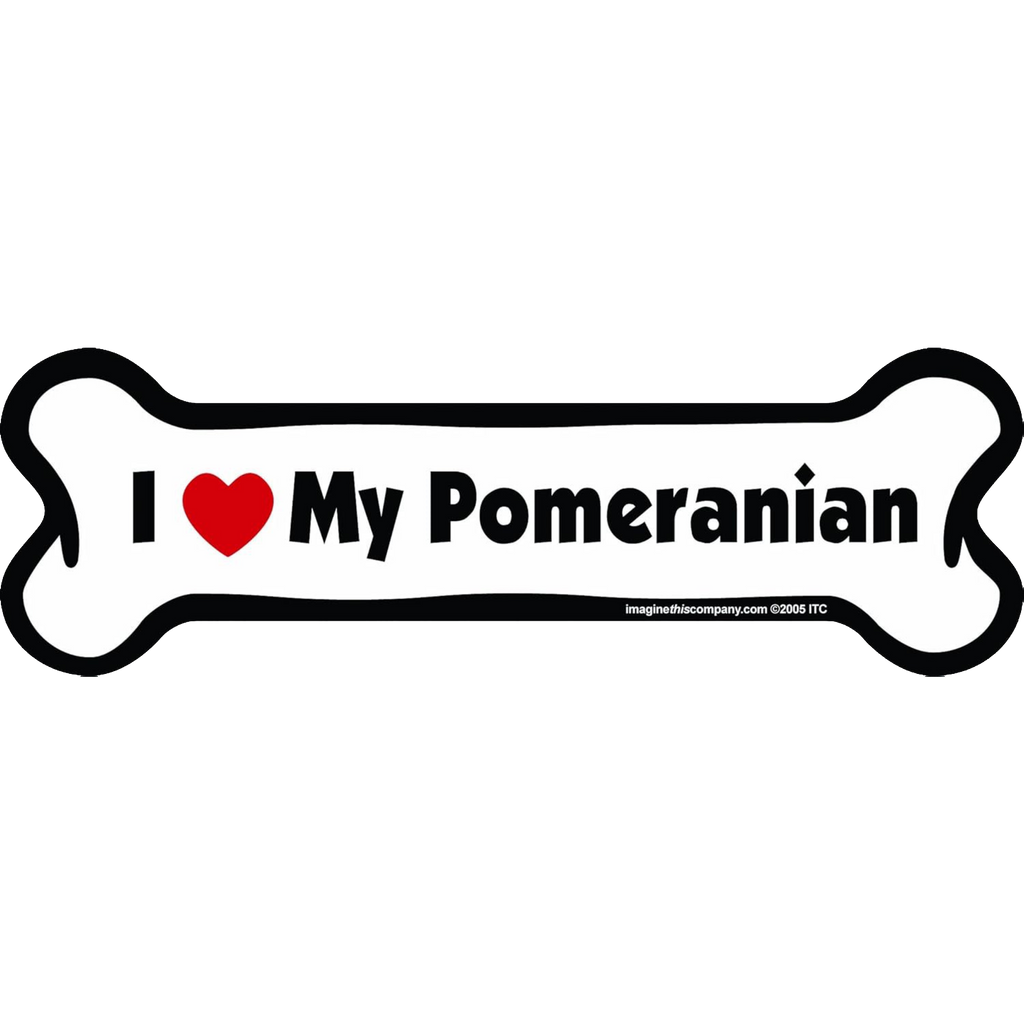 I Love My Breed Bone Shaped Pet Magnet