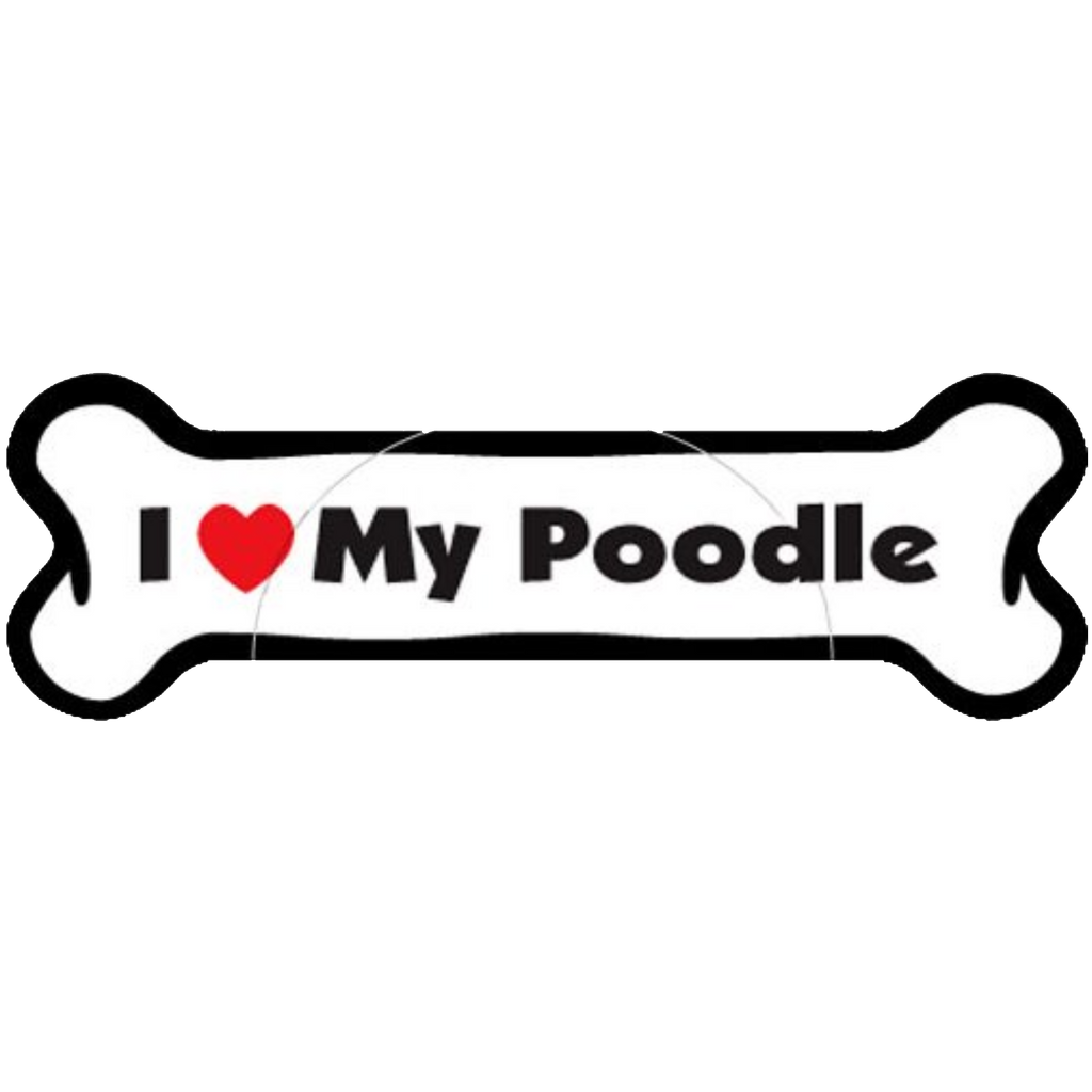 I Love My Breed Bone Shaped Pet Magnet
