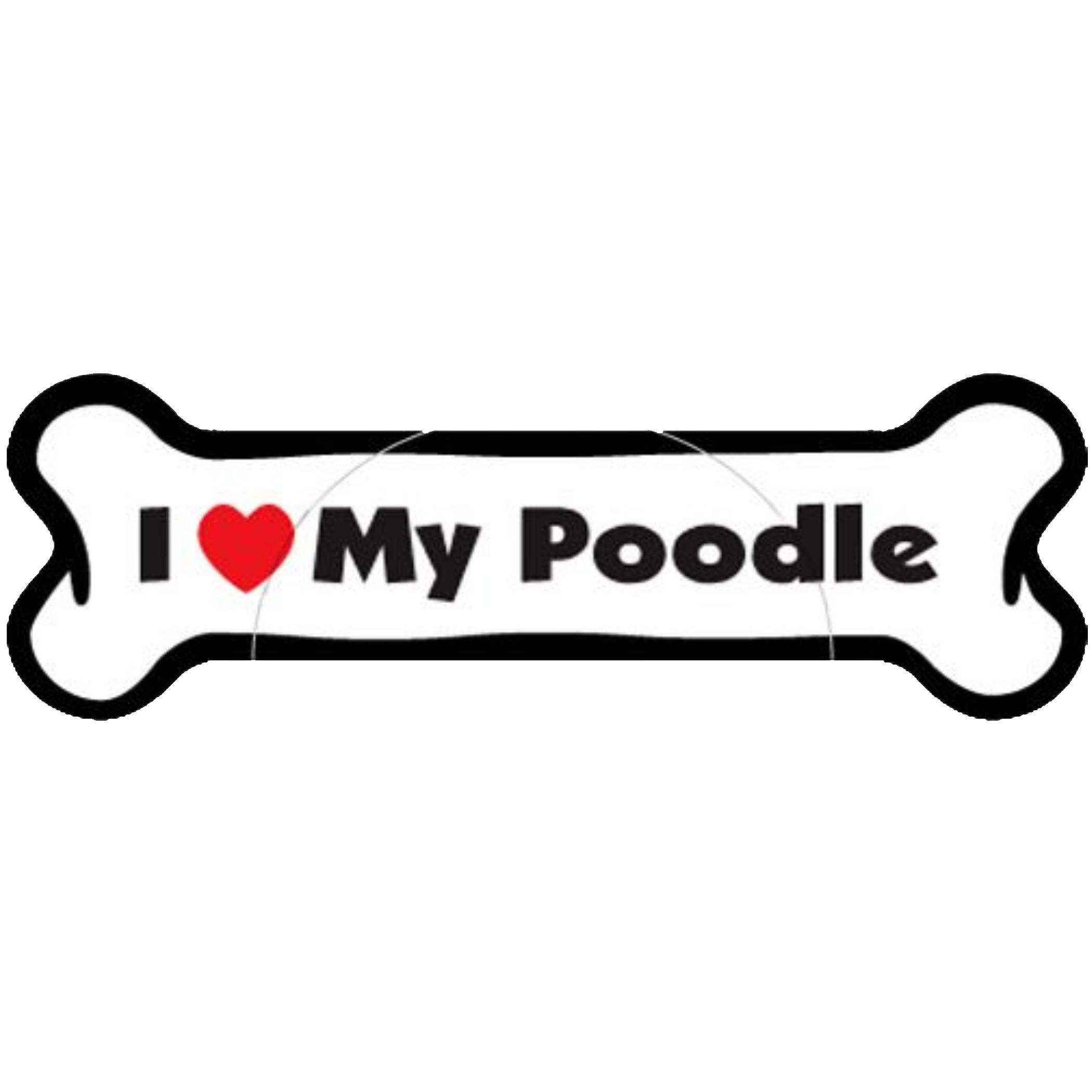 I Love My Breed Bone Shaped Pet Magnet