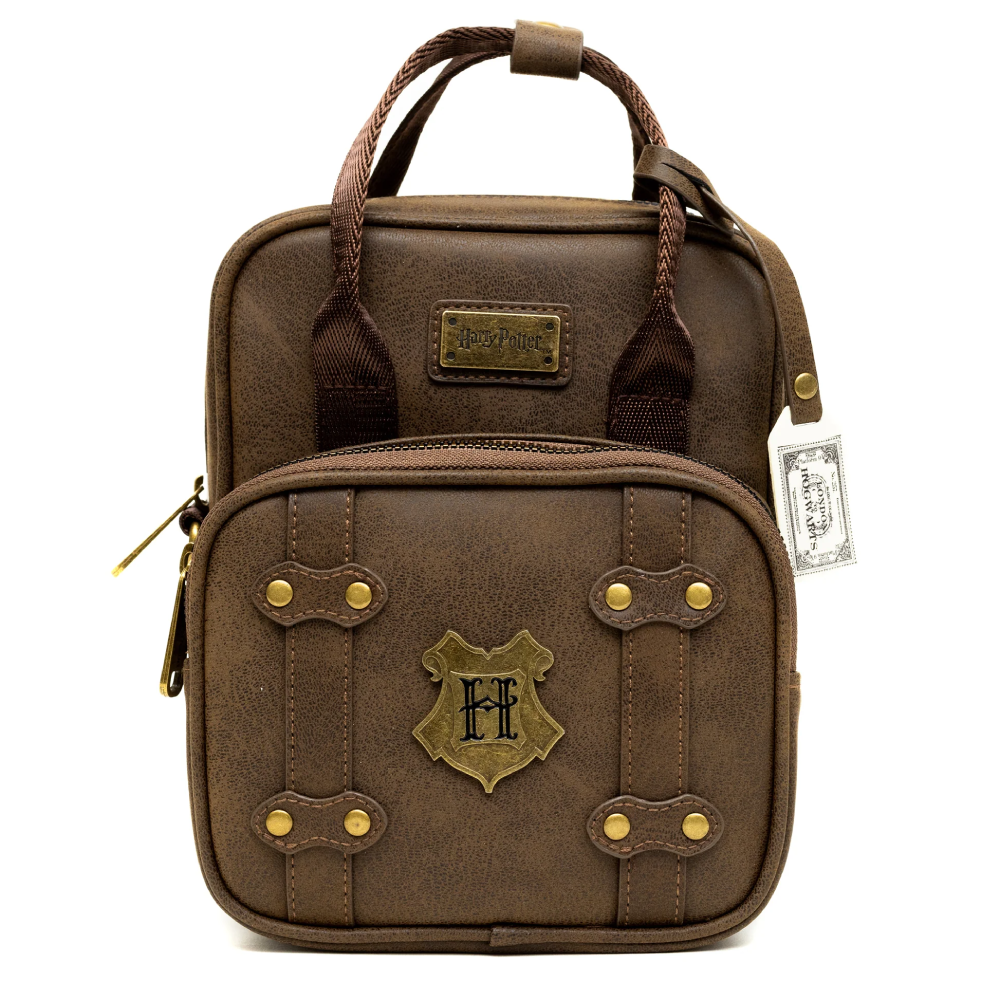The Wizarding World of Harry Potter Cross Body Bag, Hogwarts School of Witchcraft and Wizardry Brown, Vegan Leather