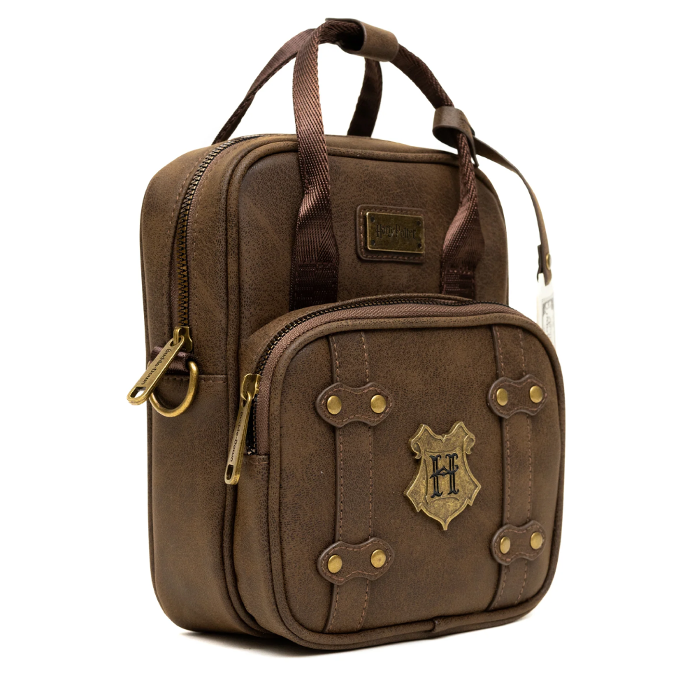 The Wizarding World of Harry Potter Cross Body Bag, Hogwarts School of Witchcraft and Wizardry Brown, Vegan Leather