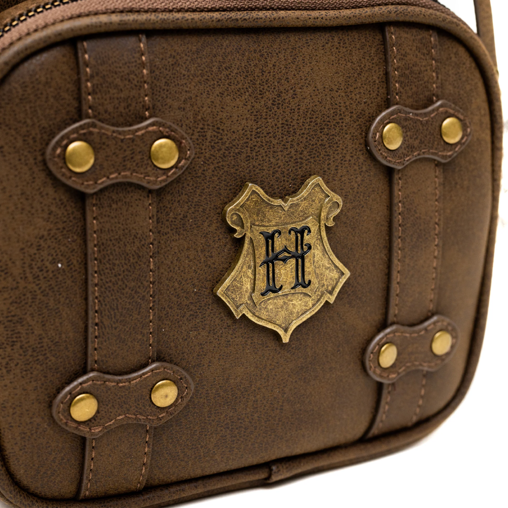 The Wizarding World of Harry Potter Cross Body Bag, Hogwarts School of Witchcraft and Wizardry Brown, Vegan Leather