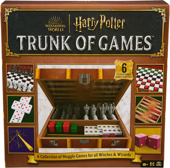 Harry Potter Trunk of Games 6-in-1 Wooden Storage Box