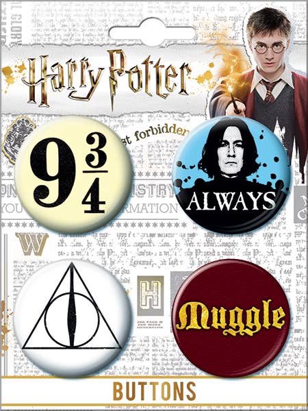 Harry Potter 4 Button Set - Icons