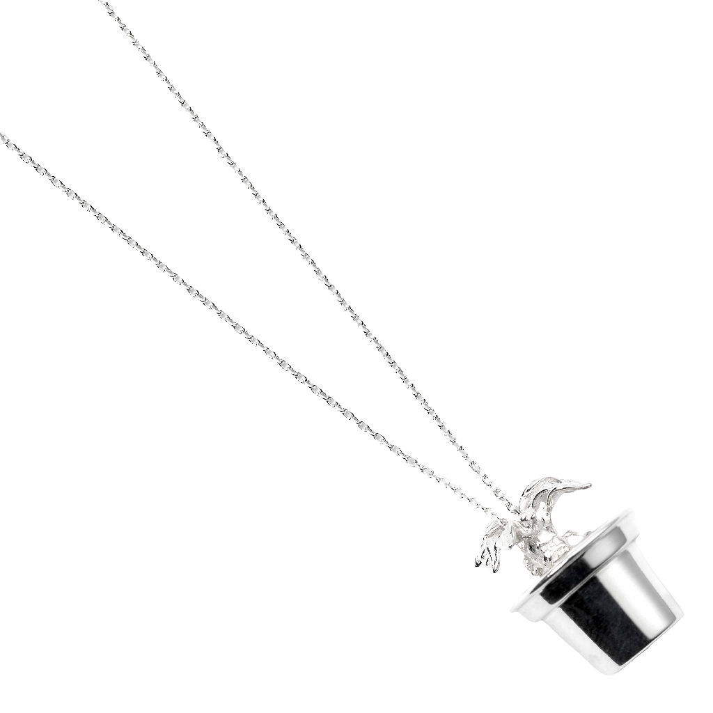 Harry Potter Sterling Silver Mandrake Charm Necklace