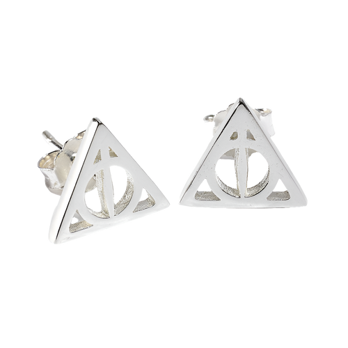 Official Harry Potter Sterling Silver Deathly Hallows Stud Earrings
