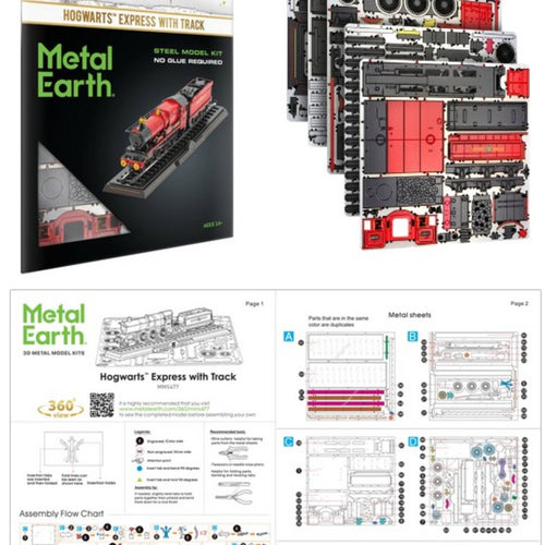 Metal Earth Hogwarts Express with Track - Metal Earth DIY 3D Model Kit