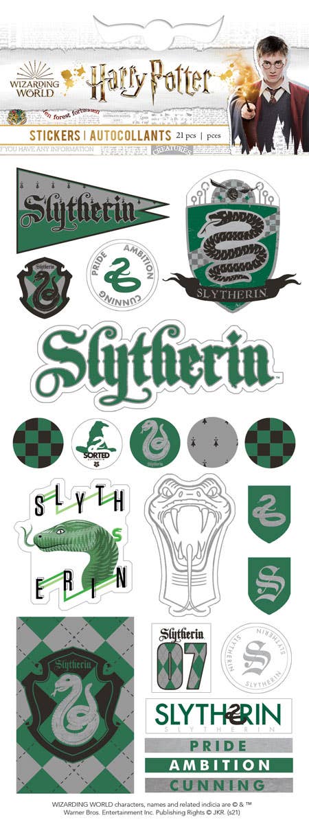 Slytherin House Pride Enamel Stickers